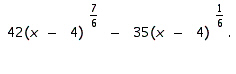 Factor   from   A)    B)    C)    D)    E)   