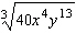 Use Property 1 for Radicals to write the expression in simplified form. (Assume the variables are nonnegative numbers.)  