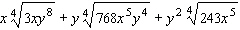 Combine the expressions. (Assume the variables are nonnegative numbers.)  