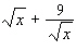 Combine the expressions. (Assume the variables are nonnegative numbers.)  
