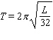 The length of time ( T ) in seconds it takes the pendulum of a grandfather clock to swing through one complete cycle is given by the formula   where L is the length, in feet, of the pendulum, and   is approximately   . How long must the pendulum be if one complete cycle takes 6 seconds? L = __________ feet
