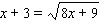 Solve the equation.   x = __________