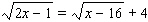 Solve the equation. (Hint: square both sides of the equation twice to eliminate the radicals.)   x = __________