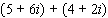 Combine the complex numbers.  