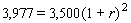 Suppose a deposit of $3,500 in a savings account that paid an annual interest rate   (compounded yearly)  is worth $3,977 after 2 years. Using the formula   , we have   Solve for r to find the annual interest rate. Round the answer to the nearest tenth. A)    B)    C)    D)    E)   