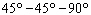 If the length of the shorter sides of a   triangle is x , find the length of the hypotenuse, in terms of x .  