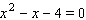 Solve the following quadratic equation by completing the square.   x = __________