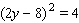 Solve the equation. y = __________