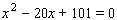 Solve the equation using the quadratic formula.   A)    B)    C)    D)    E)   