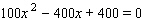 Solve the equation. Use factoring or the quadratic formula, whichever is appropriate. (Try factoring first. If you have any difficulty factoring, then go right to the quadratic formula.)   x = __________