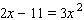 Solve the equation. Use factoring or the quadratic formula, whichever is appropriate. (Try factoring first. If you have any difficulty factoring, then go right to the quadratic formula.)   x = __________
