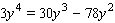 Look for the greatest common factor, then use the quadratic formula to find all solutions.   y = __________