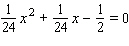 Solve the equation. Use factoring or the quadratic formula, whichever is appropriate. (Try factoring first. If you have any difficulty factoring, then go right to the quadratic formula.)   x = __________