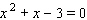 Use the discriminant to find the number and kind of solutions for the following equation.   A)  D = - 9, two complex B)  D = 9, two rational C)  D = - 13, two complex D)  D = 0, one rational E)  D = 13, two irrational