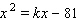 Determine   so that the following equation has exactly one real solution.   A)    B)    C)    D)    E)   