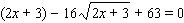 Solve the following equation. Remember, if you square both sides of an equation in the process of solving it, you have to check all solutions in the original equation.  