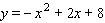 For the following equation, find the x -intercepts and the coordinates of the vertex, and choose the corresponding graph.   A)  x -intercepts = 2, 4; vertex = (1, 9)    B)  x -intercepts = 2, 4; vertex = (1, 9)    C)  x -intercepts = 2, 4; vertex = ( 1, 9)    D)  x -intercepts = 4, 2; vertex = ( 1, 9)   