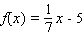 For the following one-to-one function, find the equation of the inverse.   A)    B)    C)    D)    E)   