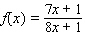 For the following one-to-one function, find the equation of the inverse.  