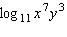 Use properties of logarithms to expand the expression as much as possible.   A)    B)    C)    D)    E)   