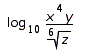 Use properties of logarithms to expand the expression as much as possible.   A)    B)    C)    D)    E)   