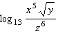 Use properties of logarithms to expand the expression as much as possible.   A)    B)    C)    D)    E)   