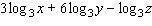 Write the expression as a single logarithm.   A)    B)    C)    D)    E)   
