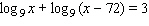 Solve the equation.   A)  x = 81, - 9 B)  x = - 81, 9 C)  x = 9 D)  x = 1 E)  x = 81