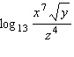 Use properties of logarithms to expand the expression as much as possible.  