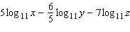 Write the expression as a single logarithm.  