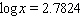 Find x in the following equation.   Round your answer to the nearest integer. A)  x = 613 B)  x = 603 C)  x = 261 D)  x = 611 E)  x = 606
