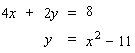 Solve the system of equations.   A)    B)    C)    D)    E)   