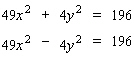 Solve the system of equations.   A)    B)    C)    D)    E)   