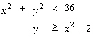 Choose the graph of the solution sets to the following systems.   A)    B)    C)    D)   