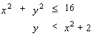 Choose the graph of the solution sets to the following systems.   A)    B)    C)    D)   