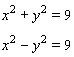 Solve the system of equations.  
