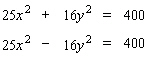 Solve the system of equations.  