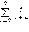 Consider the following finite series:   For which values of i does the following summation notation hold true?     must range from __________ to __________ .