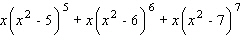 Write the following sum in summation notation. Do not calculate the sum.  