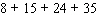 Write the sum with summation notation. Do not calculate the sum.  