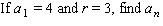 This problem gives some information about a specific geometric progression.   . A)    B)    C)    D)    E)   