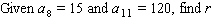 This problem gives some information about a specific geometric progression.   . A)    B)    C)    D)    E)   