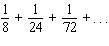 Find the sum of the following geometric series.   A)    B)    C)    D)    E)   