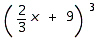 Use the binomial formula to expand the following.  