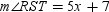 In the figure,   . If      and     , find x .
