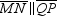 For trapezoid MNPQ ,   . Also, A is the midpoint of   while B is the midpoint of   . If   ,   , and   , find the value of x .