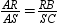 In the figure,   intersects two sides of   as shown. If   , what relationship must hold true?