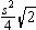 The area of an equilateral triangle with sides of length s is given by A =   .