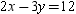 The graph of the line   contains the points (6, 0)and (0, 4).