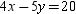 Find the y-coordinate of point X = (4,?), a point that lies on the graph of the equation   .